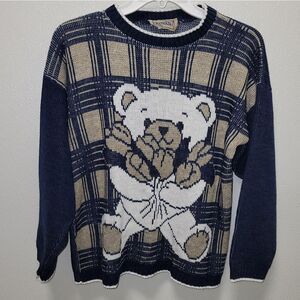 Sasson Vintage 90s Teddy Bear Sweater Small